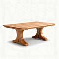Wooden dining table for home use with a natural finish 150 x 90 x 75cm