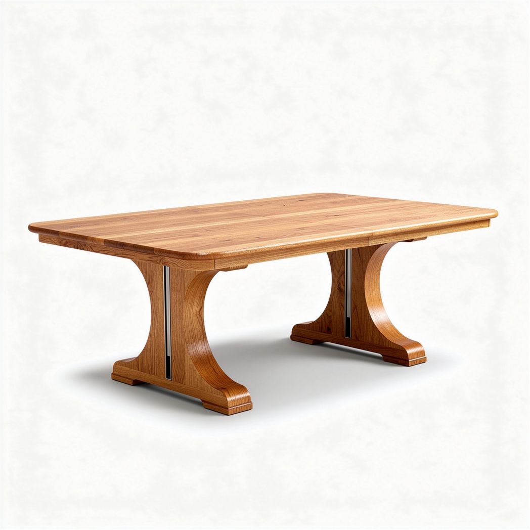 Wooden dining table for home use with a natural finish 150 x 90 x 75cm