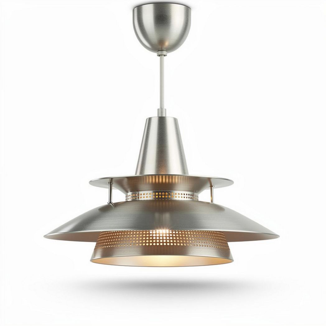 Metal pendant light fixture for dining room or kitchen 25 x 25 x 30cm